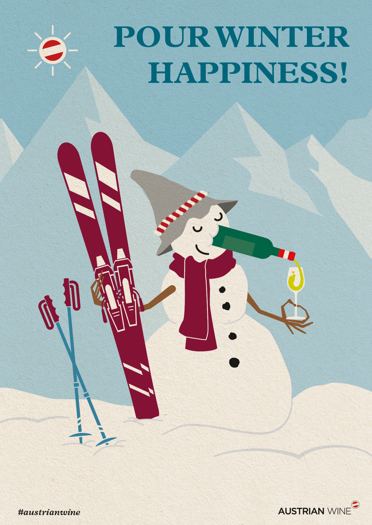 Cartoon/Freecard: Pour winter happiness